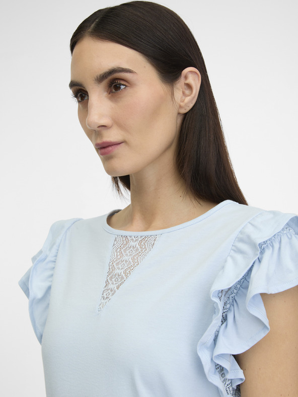 Orsay Modré dámské tričko s krátkým rukávem ORSAY