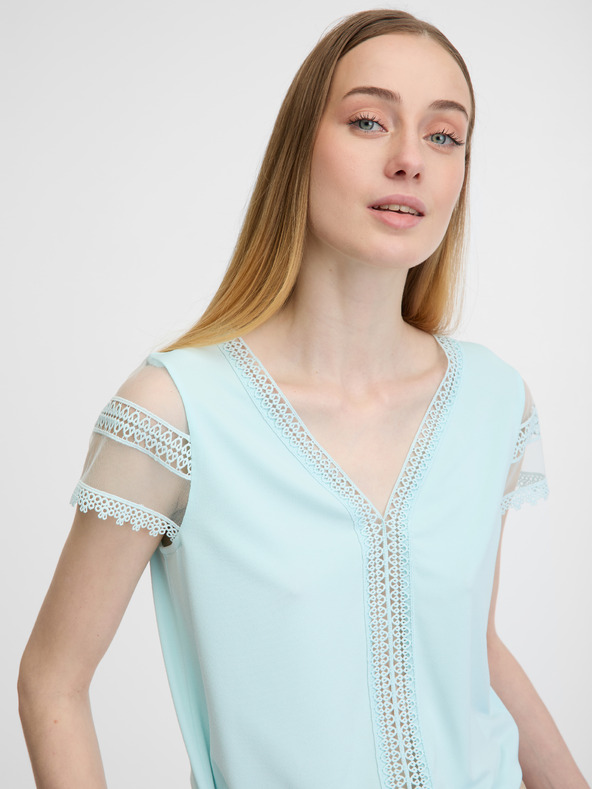 Orsay Světle modré dámské tričko s krátkým rukávem ORSAY