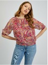 Orsay Červeno-růžová dámská vzorovaná halenka ORSAY