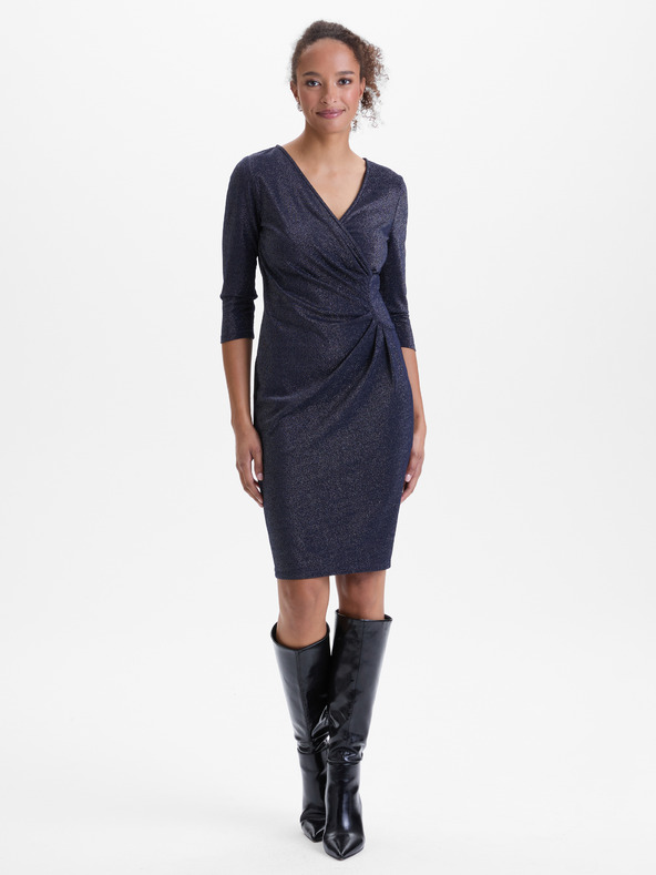 Orsay Tmavě modré dámské pouzdrové šaty ORSAY