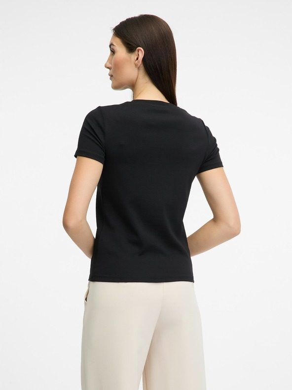Orsay Černé dámské tričko s krátkým rukávem ORSAY
