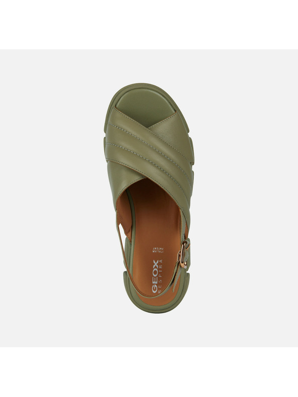 Geox Khaki dámské sandály Geox Lisbona