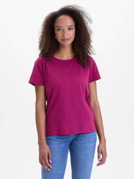 Orsay Tmavě růžové dámské tričko s krátkým rukávem ORSAY
