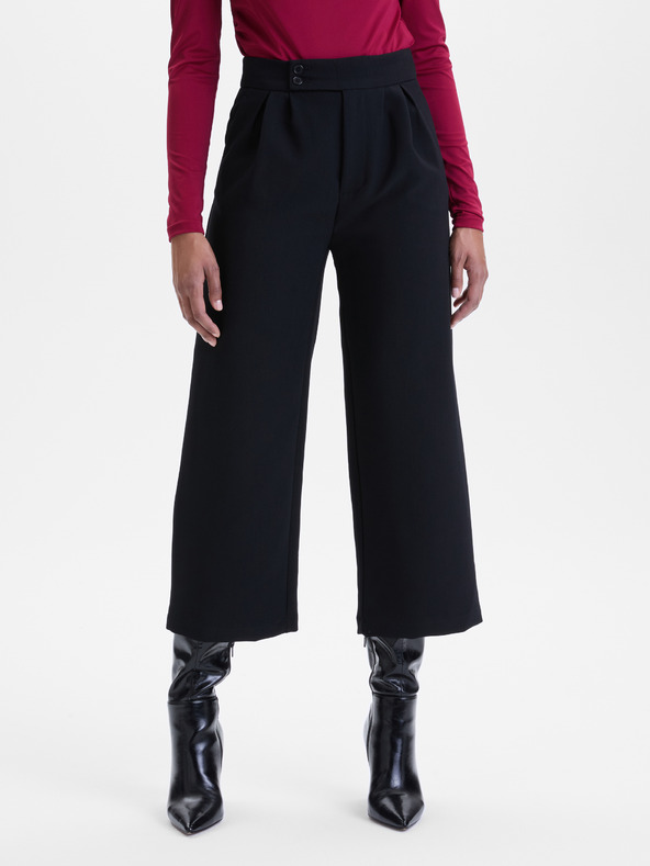 Orsay Černé dámské široké kalhoty ORSAY