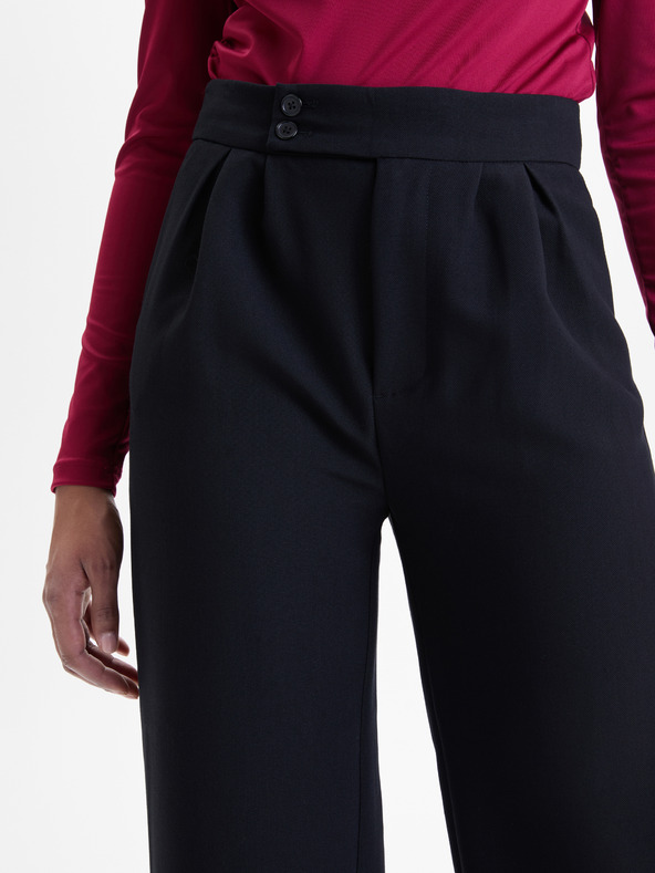 Orsay Černé dámské široké kalhoty ORSAY