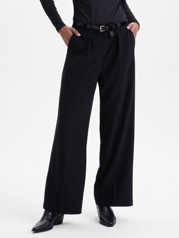 Orsay Černé široké dámské kalhoty ORSAY