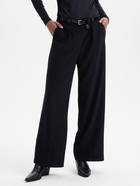Orsay Černé široké dámské kalhoty ORSAY