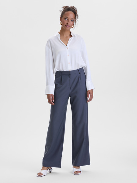 Orsay Tmavě šedé široké dámské kalhoty ORSAY