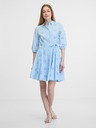 Orsay Modré dámské košilové šaty ORSAY