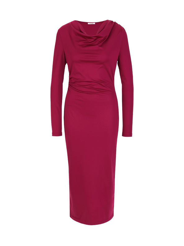 Orsay Vínové dámské midi šaty ORSAY