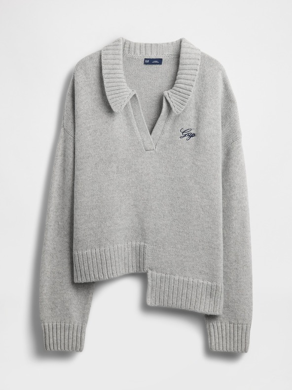 GAP Asymetrický svetr s příměsí vlny GAP