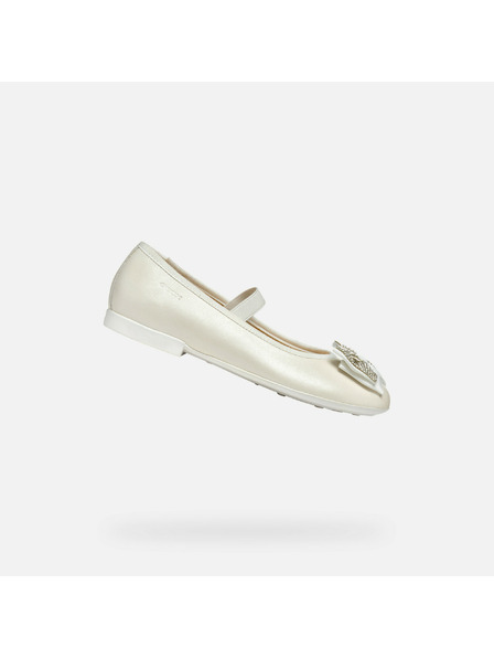 Geox Bílé dívčí baleríny Geox Plie'