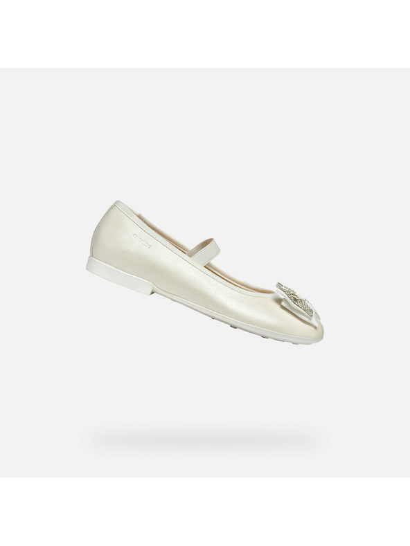 Geox Bílé dívčí baleríny Geox Plie'