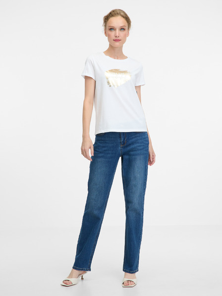 Orsay Bílé dámské tričko s krátkým rukávem ORSAY