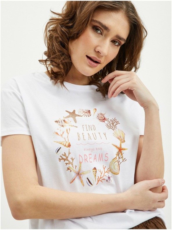 Orsay Bílé dámské tričko ORSAY