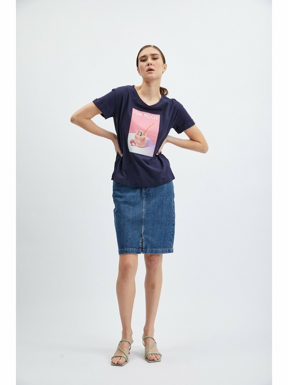 Orsay Tmavě modré dámské tričko ORSAY