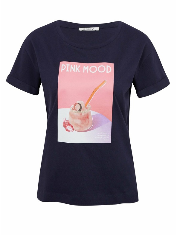 Orsay Tmavě modré dámské tričko ORSAY