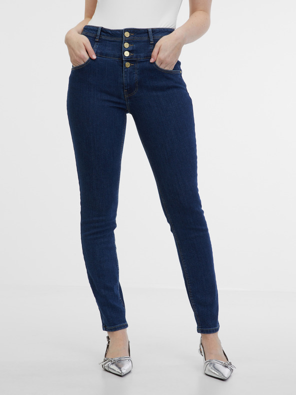Orsay Tmavě modré dámské skinny fit džíny ORSAY