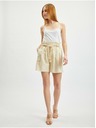 Orsay Béžové dámské lněné kraťasy ORSAY