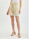 Orsay Béžové dámské lněné kraťasy ORSAY