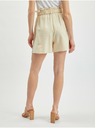 Orsay Béžové dámské lněné kraťasy ORSAY