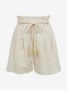 Orsay Béžové dámské lněné kraťasy ORSAY