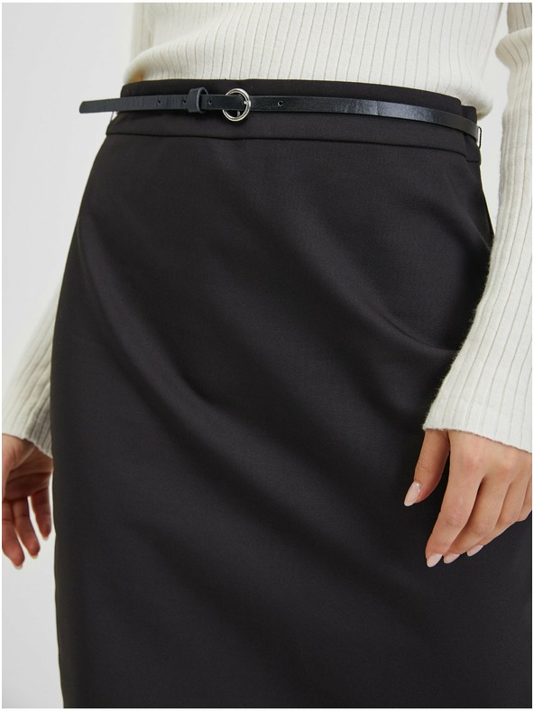 Orsay Černá dámská sukně s páskem ORSAY