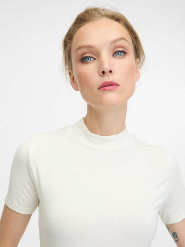 Orsay Bílé dámské tričko s krátkým rukávem ORSAY