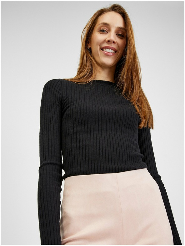 Orsay Světle růžové dámské kalhoty v semišové úpravě ORSAY