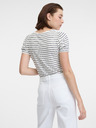 Orsay Krémové dámské pruhované tričko ORSAY