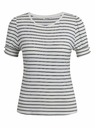 Orsay Krémové dámské pruhované tričko ORSAY
