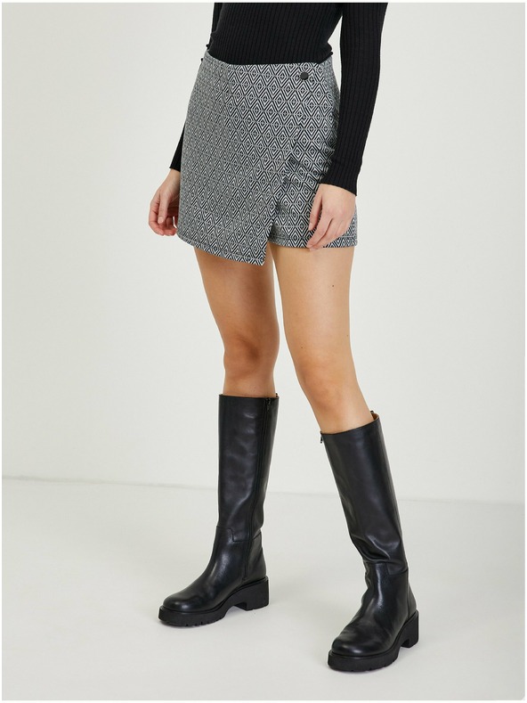 Orsay Černá dámská vzorovaná sukně/kraťasy ORSAY