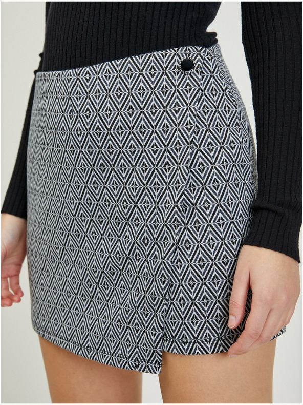 Orsay Černá dámská vzorovaná sukně/kraťasy ORSAY