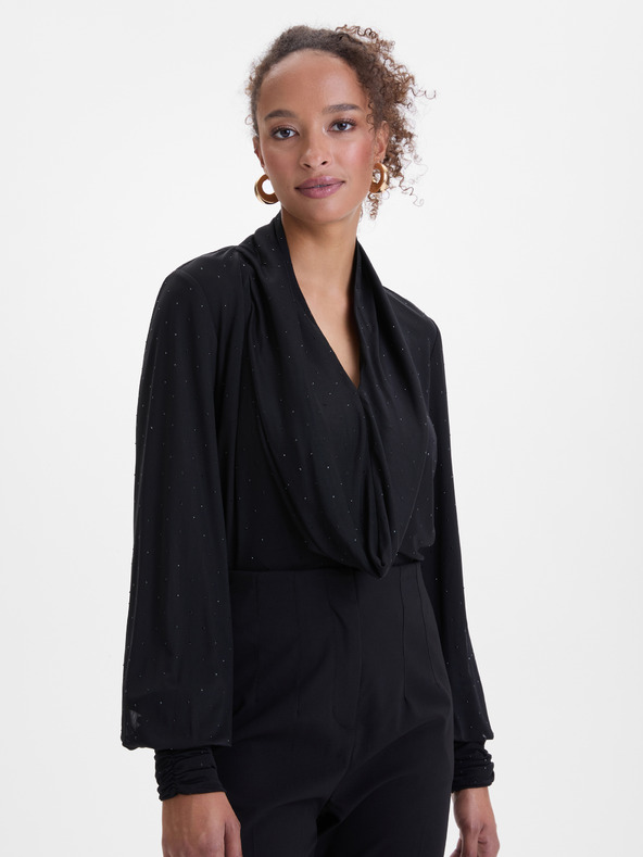 Orsay Černá dámská halenka s kamínky ORSAY