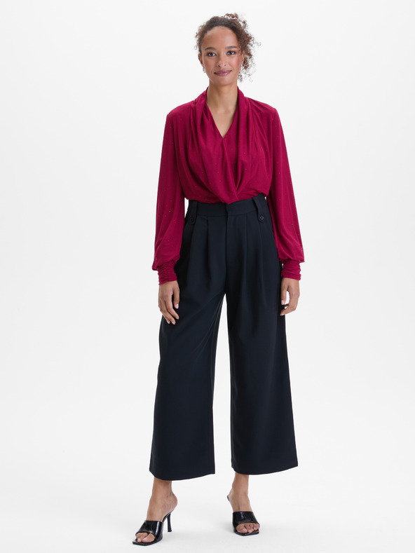 Orsay Vínová dámská halenka s kamínky ORSAY