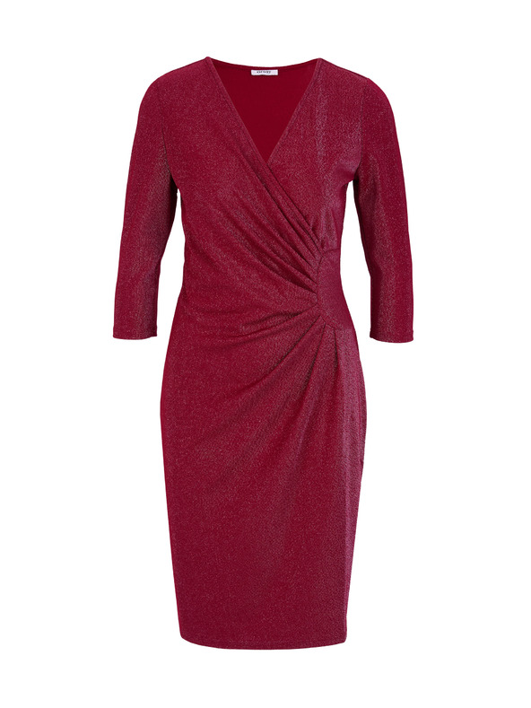 Orsay Vínová dámské šaty ke kolenům ORSAY