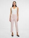 Orsay Světle růžové dámské kalhoty ORSAY