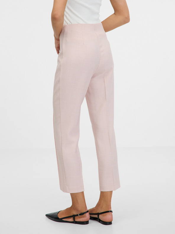 Orsay Světle růžové dámské kalhoty ORSAY