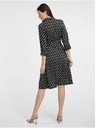 Orsay Černé dámské vzorované košilové šaty ORSAY