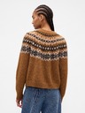 GAP Oversize kardigan Fair Isle s příměsí vlny GAP