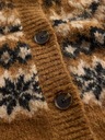 GAP Oversize kardigan Fair Isle s příměsí vlny GAP