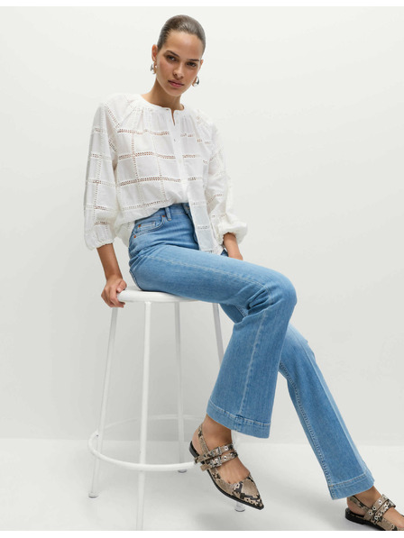 Marks & Spencer Modré dámské džíny s vysokým pasem Marks & Spencer