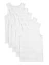 Marks & Spencer Bílá dětská tílka z čisté bavlny, 5 ks v balení (2–16 let) Marks & Spencer
