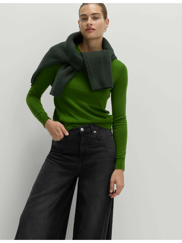 Marks & Spencer Džíny se širokými palácovými nohavicemi, ze směsi materiálu lyocell™ Marks & Spencer černá