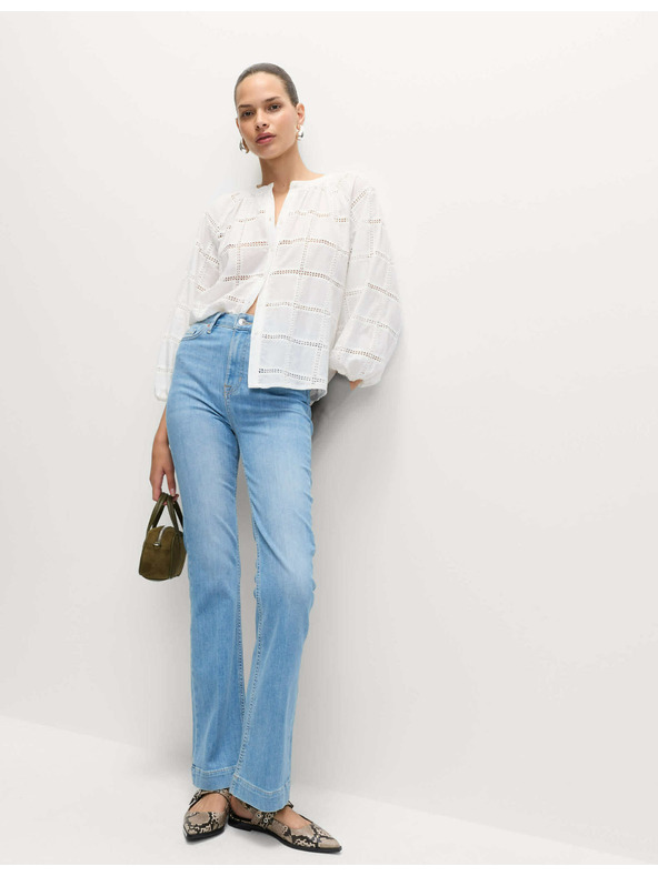 Marks & Spencer Modré dámské džíny s vysokým pasem Marks & Spencer