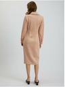 Orsay Světle růžové dámské pouzdrové šaty v semišové úpravě ORSAY