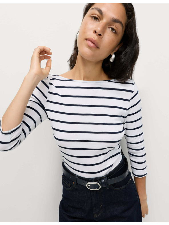 Marks & Spencer Černo-bílé dámské pruhované tričko Marks & Spencer