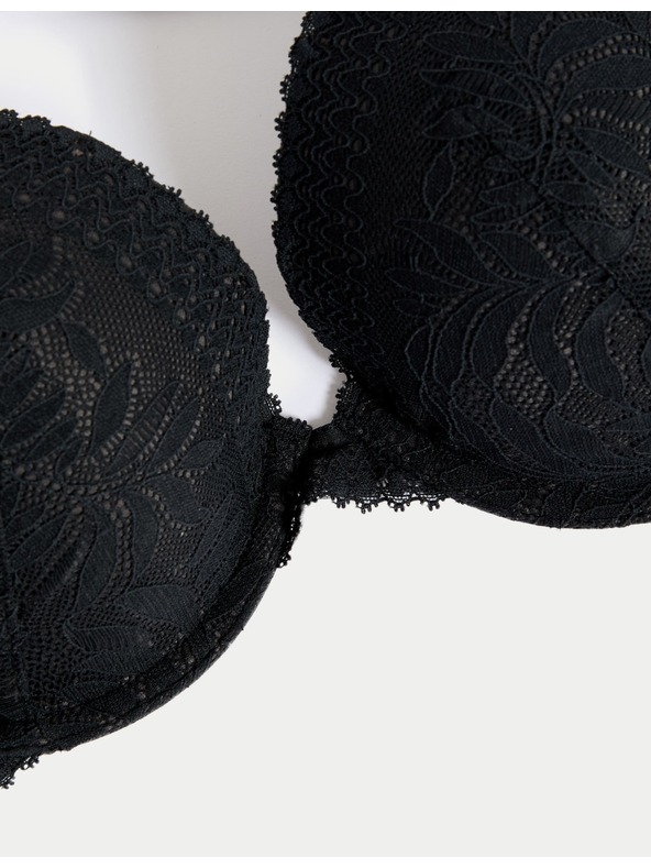 Marks & Spencer Černá dámská krajková push-up podprsenka s kosticemi Marks & Spencer