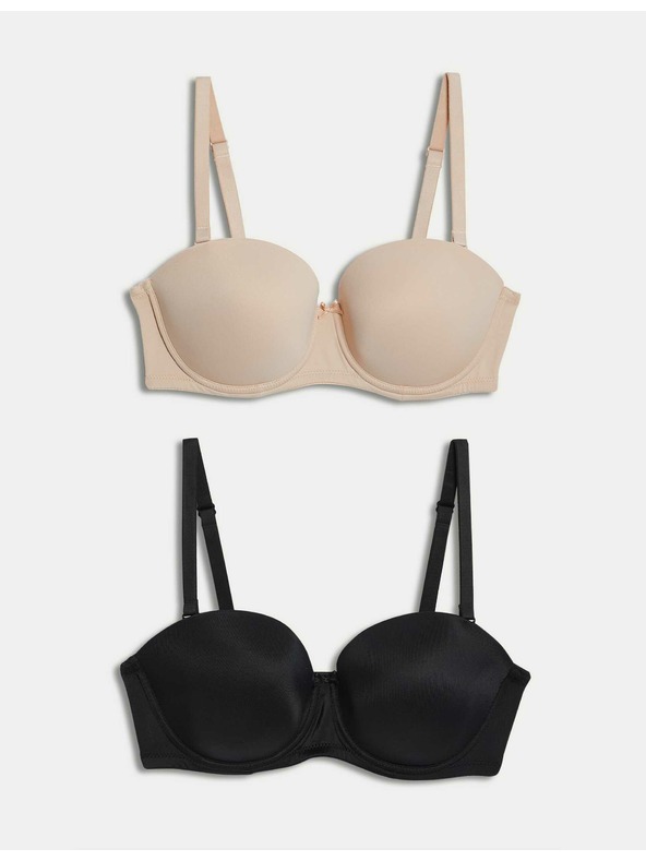 Marks & Spencer Podprsenka s vycpávkami, více způsobů nošení, vel. A–E, 2 ks Marks & Spencer černá