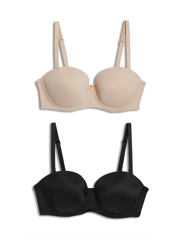 Marks & Spencer Podprsenka s vycpávkami, více způsobů nošení, vel. A–E, 2 ks Marks & Spencer černá